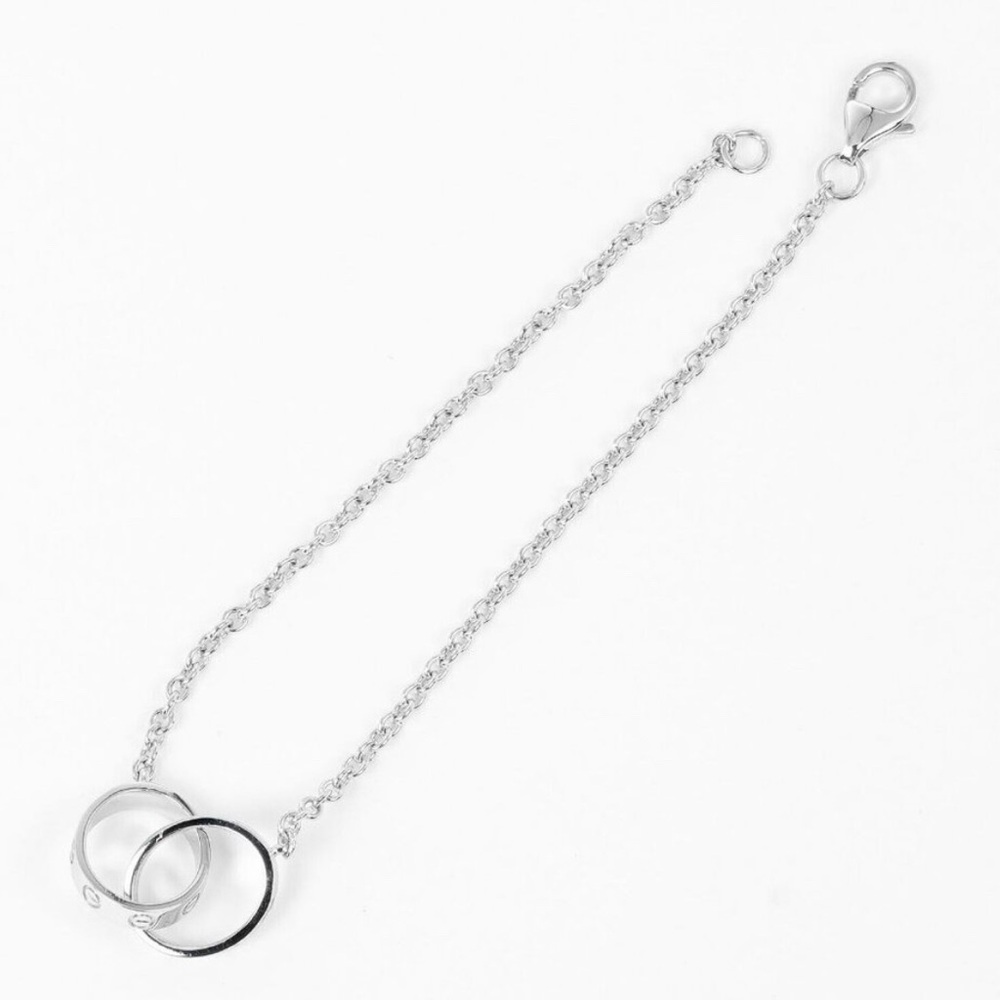 Cartier *Pristine* Interlocking Love Ring White G… - image 4